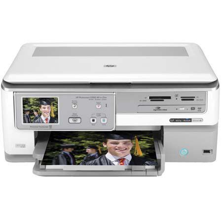 Hewlett Packard - HP Photosmart C8180 All in One Inkjet Printer, Scanner, Copier with 4800 x 1200 dpi Resolution, 3.5" LCD Touch Screen, USB 2.0 Interface image