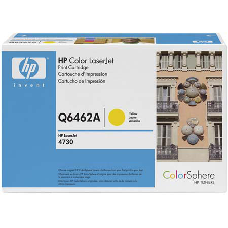 HP Color LaserJet Q6462A Yellow Print Cartridge with 12,000 Pages Yield Capacity