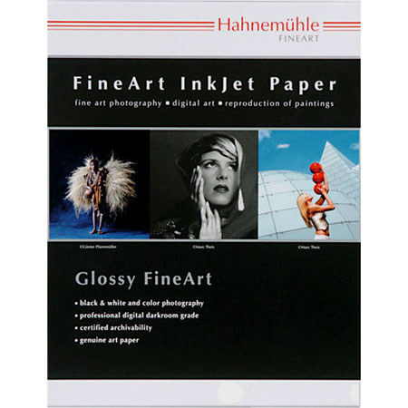Hahnemuhle Fine Art Baryta 325, Ultra Smooth High Gloss, Bright White Inkjet Paper, 325gsm, 8.5" x 11", 50 Sheets image