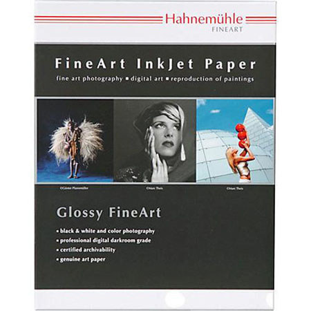 Hahnemuhle Satin Photo Rag, 310 gsm, 100 % Rag, Fine Lustre Bright White Inkjet Paper, 17" x 22", 20 Sheets image