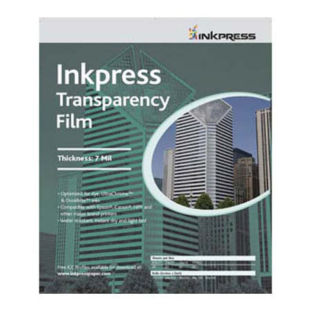 Inkpress Transparency Film, 10 mil., 8.5x11", 500 Sheets