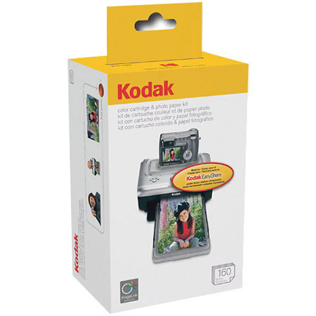 Kodak Thermal Dye-Sub Color Cartridge and Photo Paper, 160 Count Kit (PH-160) for EasyShare Camera Printer Docks image