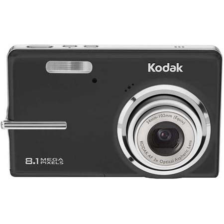 Kodak EasyShare M893 IS Digital Camera, 8.1 Megapixel, 3x Optical, 5x Digital Zoom, 2.7" LCD Screen, Black image
