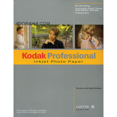 Kodak Professional Lustre Resin Coated Inkjet Photo Paper, 9 mil., 255 g/m2., 13" x 19", 20 Sheets image