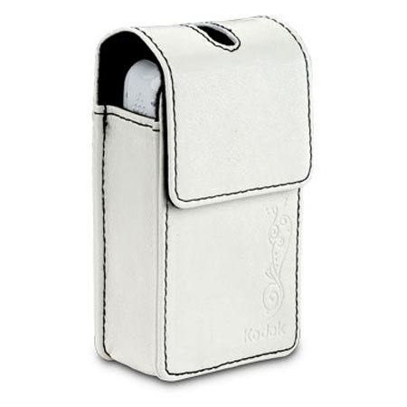 Kodak White/Black Faux Leather Slim Camera Case for Many Digital Cameras