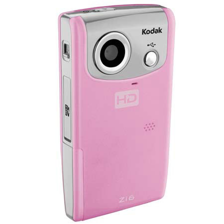 Kodak ZI6 Pocket Digital Video Camera with 128 MB Internal Memory, 2x Digital Zoom, 2.4&quot; LCD, Pink image