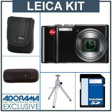 Leica V-Lux 40 14.1 Megapixel Compact Digital Camera - Bundle - with 16GB SDHC Memory Cards , Camera Case, Table Top Tripod, USB 2.0 SD Card Reader