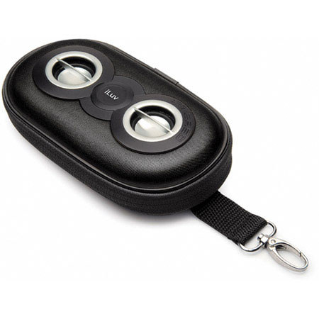 iLuv Portable Amplified Stereo Speaker Case for iPhone, iPod, and MP3 Players - Black