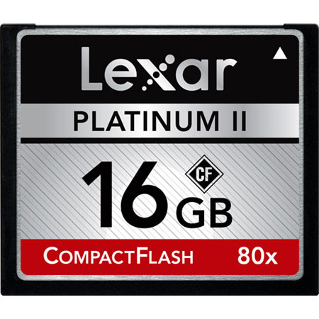 Lexar 16 GB, 80x PLatinum II High Speed Series, Compact Flash Memory Card image