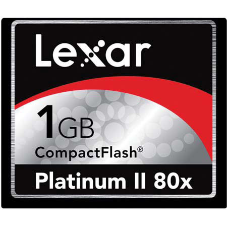Lexar 1 GB, 80x PLatinum II High Speed Series, Compact Flash Memory Card image