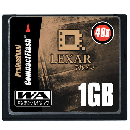 Lexar 1 GB, 40x Professional High Speed Series Compact Flash Memory Card with Write Acceleration (WA) image