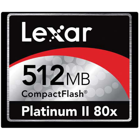 Lexar 512mb, 80x PLatinum II High Speed Series, Compact Flash Memory Card image