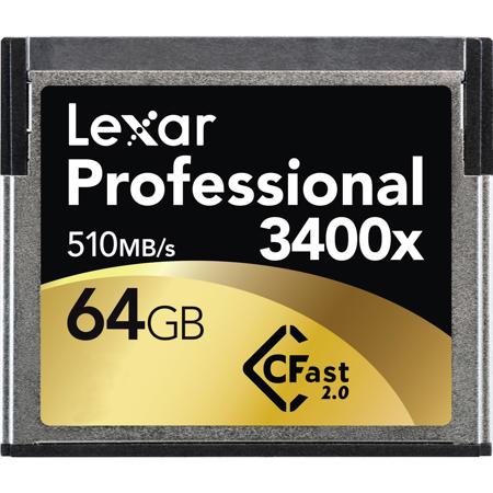 UPC 650590182510 product image for Lexar 64GB Professional CFast 2.0 3400x Memory Card - 510 MB/s Read, 450 MB/s Wr | upcitemdb.com
