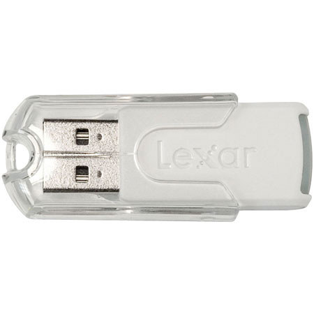 Lexar JumpDrive FireFly, 4 GB Portable Data Storage Device with USB-2.0 Interface - White image