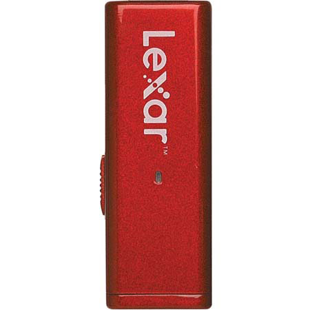 Lexar JumpDrive ReTrax 4 GB Portable USB Data Storage Device - Retractable, Capless Design - Red image