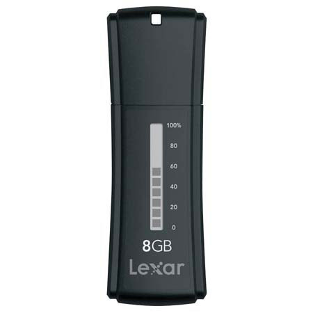 Lexar JumpDrive Secure II Plus, 8 GB Portable Data Storage Device with USB 2.0 Interface. image