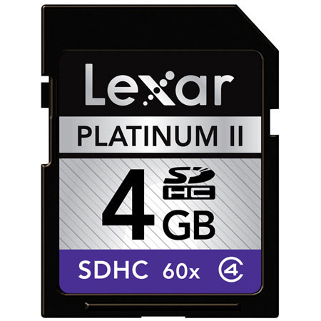 Lexar 4 GB 60x Platinum II Series, Secure Digital High Capacity (SDHC) Memory Card image