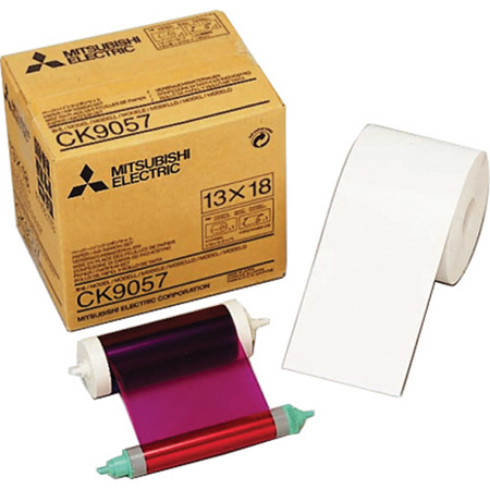 Mitsubishi Electric 6" Wide Paper Roll &amp; Inksheet for 350 Photos, Size: 5" x 7", for some CP Series Dye Sublimation Thermal Printers image