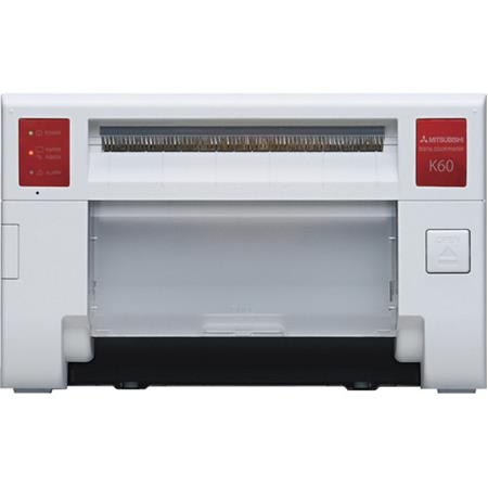 Mitsubishi CP-K60DW-S Dye Sublimation Color Photo Printer, 11.4 Sec Print Time, 300 DPI, USB 2.0, Up to 320 Print Capacity (10x15cm)