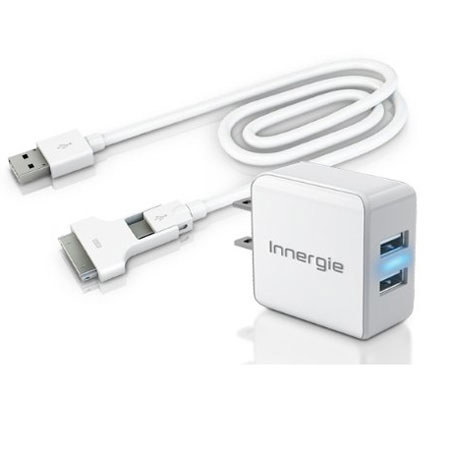 Innergie mMini Combo Duo USB Charging Kit, 15W Output Power, 2.5 Feet Cable Length
