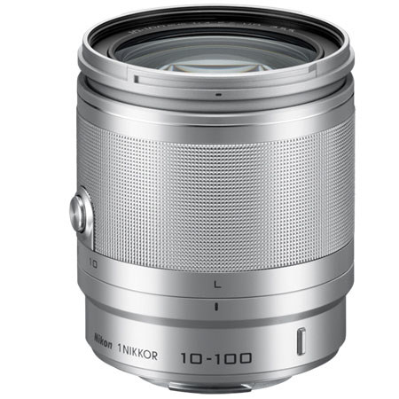 Nikon 1 10-100mm f/4.0-5.6 VR Lens for Mirrorless Camera, Silver, USA Warranty