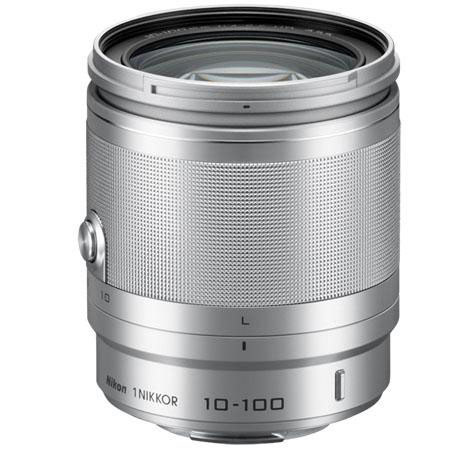 Nikon 1 10-100mm f/4.0-5.6 VR Lens for Mirrorless Camera, Silver - Refurbished by USA