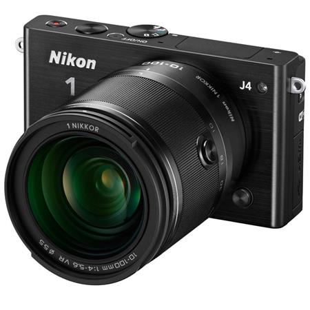 Nikon 1 J4 Mirrorless Digital Camera with 10-100mm VR Lens, 18.4MP, 60 fps, 3
