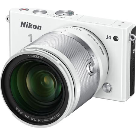 Nikon 1 J4 Mirrorless Digital Camera 2 Lens Kit with 10-30mm & 30-110mm Lenses, White