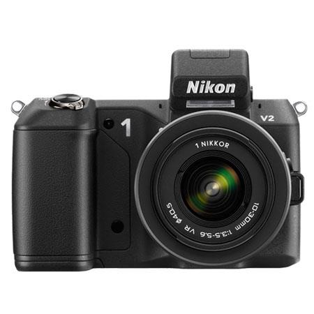 Nikon 1 V2 Mirrorless Digital Camera Body, with 1 10-30mm VR Zoom Lens Black
