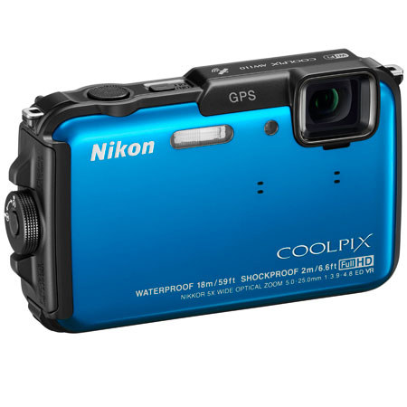 Nikon COOLPIX AW110 16 Megapixel Rugged Digital Camera - Blue