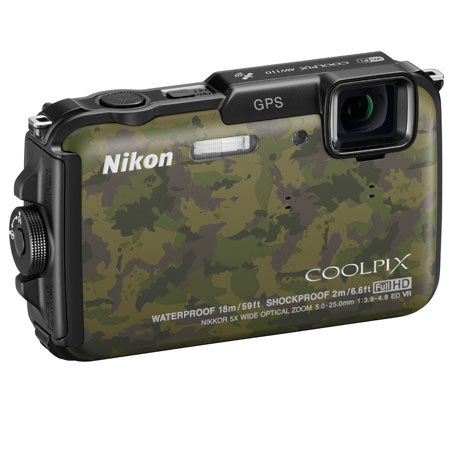 Nikon COOLPIX AW110 16 Megapixel Rugged Digital Camera - Camouflage