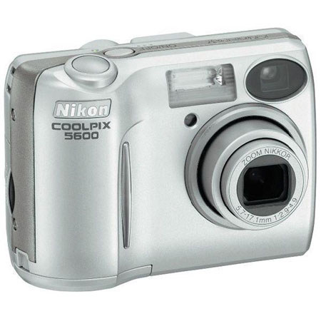 Nikon Coolpix 5600 Point and Shoot Digital Camera, 5.1 Megapixel, 3x Optical, 4x Digital Zoom, 1.8" LCD Screen - Refurbished By Nikon U.S.A. image