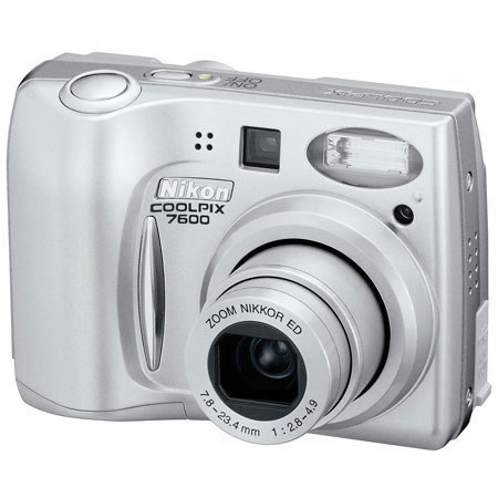 Nikon Coolpix 7600 Point and Shoot Digital Camera, 7.1 Megapixel, 3x Optical, 4x Digital Zoom, 1.8 LCD Screen - Refurbished By Nikon U.S.A. image
