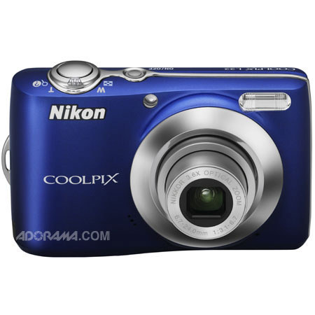 Nikon Coolpix L22 Digital Camera with 12.0 Megapixel, 3.6x Optical Zoom, 4x Digital Zoom, 3" LCD Display, Blue image