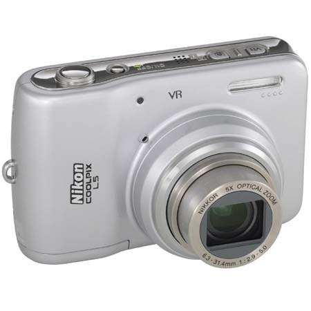 Nikon Coolpix L5 Slim Point and Shoot Digital Camera, 7.2 Megapixel, 5x Optical, 4x Digital Zoom, 2.5" LCD Screen - Refurbished by Nikon U.S.A. image