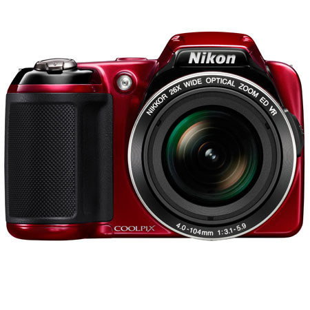 Nikon Coolpix L810 16.1 Megapixel Digital Camera, 26x Optical Zoom, 3" LCD Display, HD 720p Movies with Stereo Sound, Red