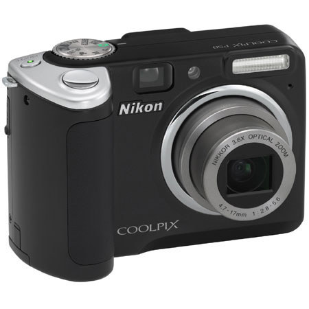 Nikon Coolpix P50 Point and Shoot Digital Camera, 8.1 Megapixel, 3.6x Optical Zoom - Black - Recertified by Nikon U.S.A. image