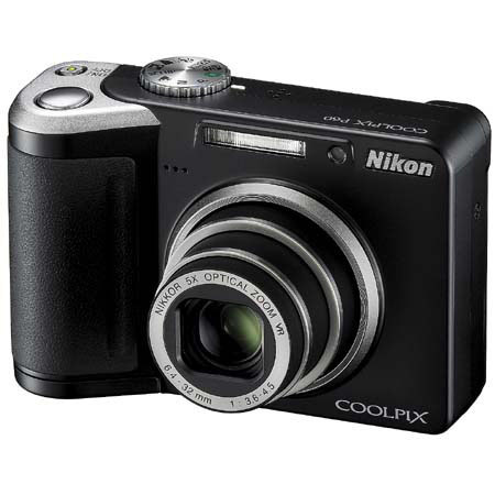 Nikon Coolpix P60 Digital Camera, 8.1 Megapixel, 5x Optical Zoom, 4x Digital Zoom, 2.7&quot; LCD Display, Black image