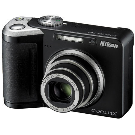 Nikon Coolpix P60 Digital Camera, 8.1 Megapixel, 5x Optical Zoom - Black - Recertified by Nikon U.S.A. image