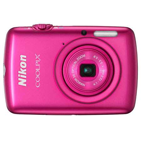 Nikon Coolpix S01 10.1 Megapixel Digital Camera with 3x Optical Zoom, Ultra Compact, HD Movie (720p), Pink