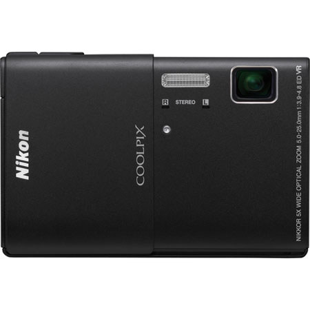 Nikon Coolpix S100 Digital Camera with 16 Megapixels, 5x Optical Zoom, 3.5" LCD, Full HD (1080p) Movies, Black