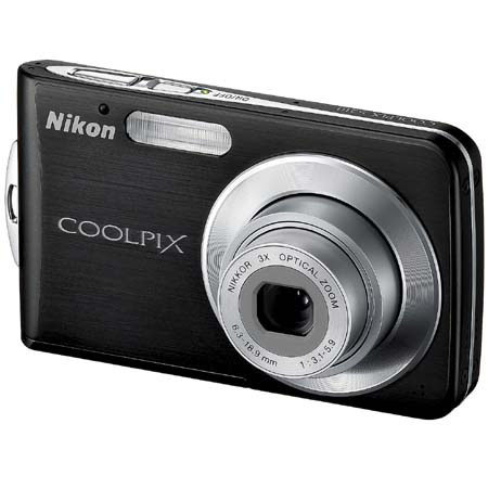 Nikon Coolpix S210 Digital Camera, 8.1 Megapixel, 3x Optical Zoom, 4x Digital Zoom, 2.5&quot; LCD Display, Black image