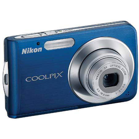 Nikon Coolpix S210 Digital Camera, 8.1 Megapixel, 3x Optical Zoom, 4x Digital Zoom, 2.5&quot; LCD Display, Blue image