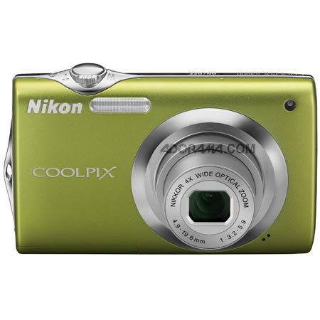 Nikon Coolpix S3000 Digital Camera with 12.0 Megapixel, 4x Wideangle Optical Zoom, 2.7" LCD, 4-way VR Image Stabilization System, Green image