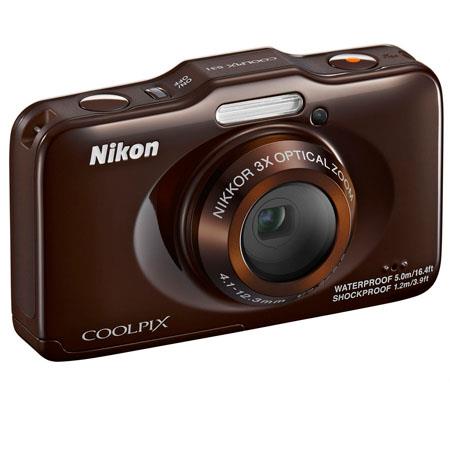 Nikon COOLPIX S31 10 Megapixel Rugged Digital Camera - Brown