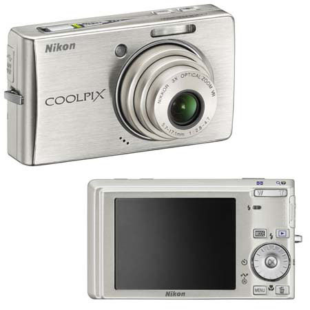 Nikon Coolpix S500 Digital Camera, 7.1 Megapixel, 3x Optical Zoom, 4x Digital Zoom, 2.5" LCD Display - Silver image