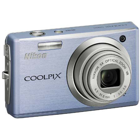 Nikon Coolpix S560 Digital Camera, 10.0 Megapixel, 5x Optical, 4x Digital Zoom, 2.7&quot; LCD Display, Cool Blue image