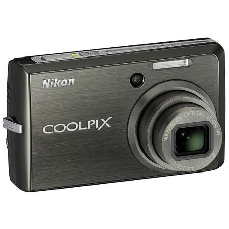 Nikon Coolpix S600 Digital Camera, 10.0 Megapixel, 4x Wide-Angle Optical Zoom, 4x Digital Zoom, 2.7" LCD Display, Black image