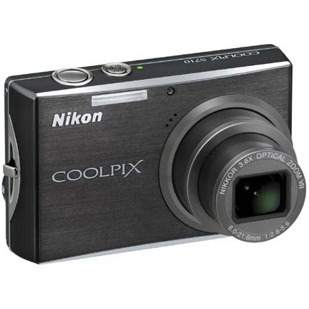 Nikon Coolpix S710 Digital Camera, 15 Megapixel, 3.6x Optical, 4x Digital Zoom, 3.0" LCD Display, Graphite Black image