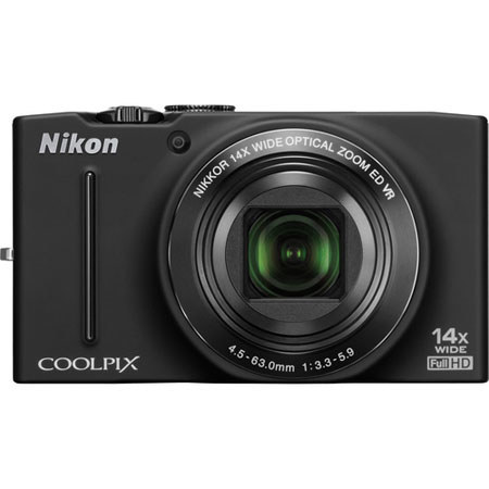 Nikon Coolpix S8200 Digital Camera with 16 Megapixels, 14x Wide Angle Optical Zoom, Fulll HD (1080p) Movies, Black